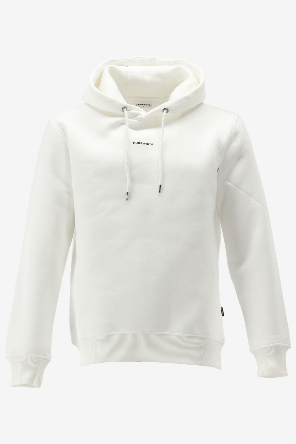 Purewhite - Heren Regular Fit Essential Hoodie - Wit - Maat M