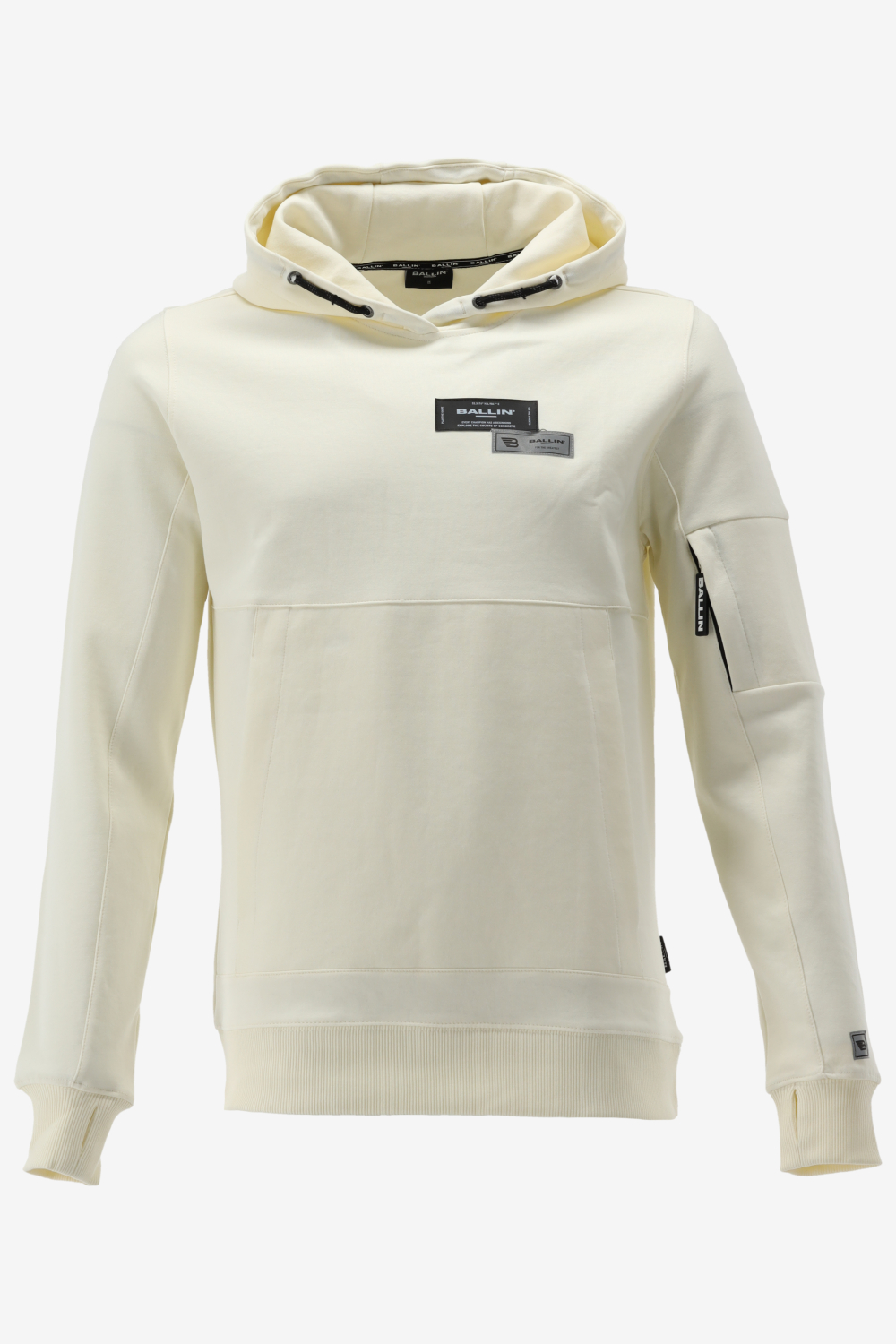 Ballin Amsterdam -  Heren Slim Fit   Hoodie  - Wit - Maat XS