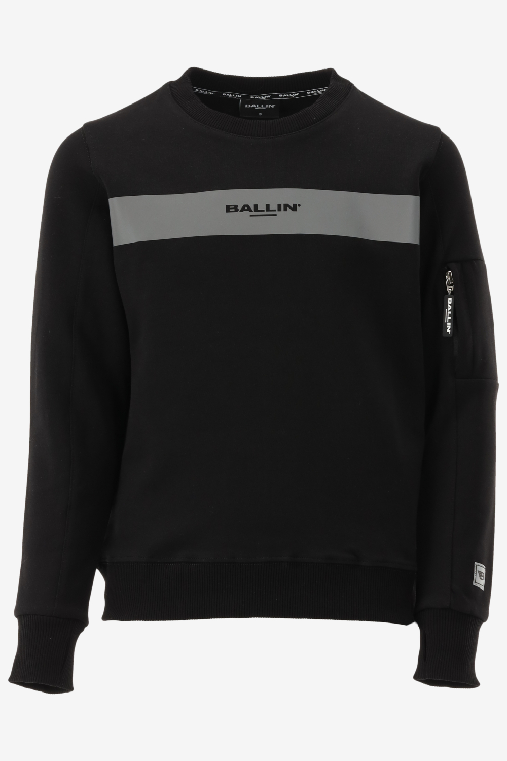 Ballin Amsterdam - Jongens Regular Fit Sweater - Zwart - Maat 152
