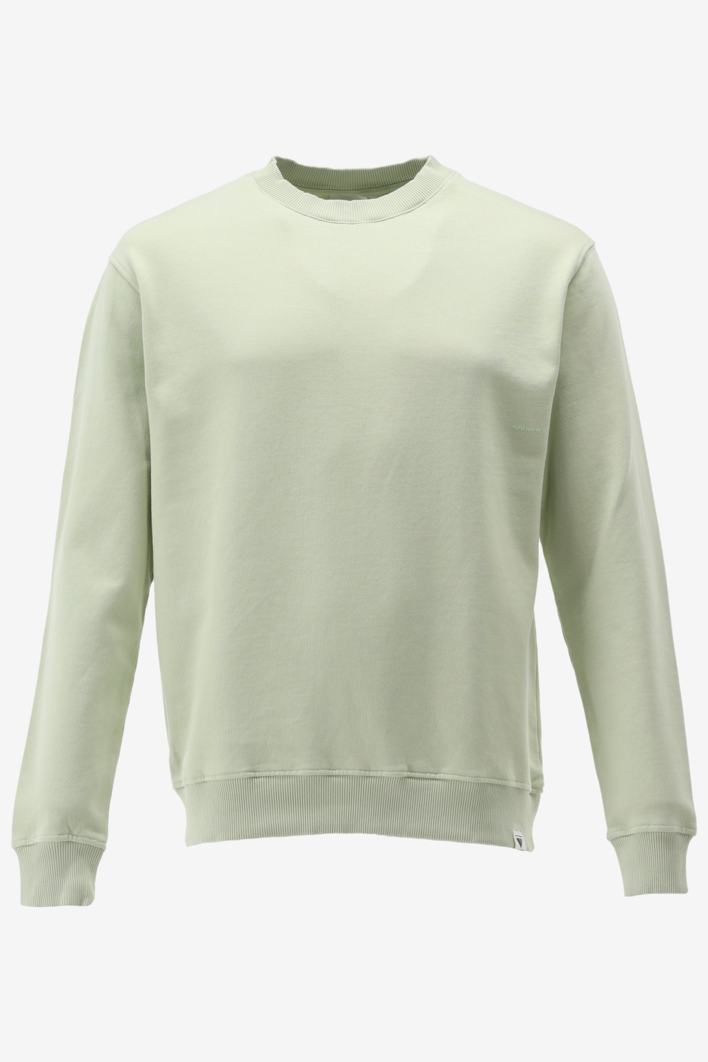 Purewhite -  Heren Regular Fit   Sweater  - Groen - Maat XS