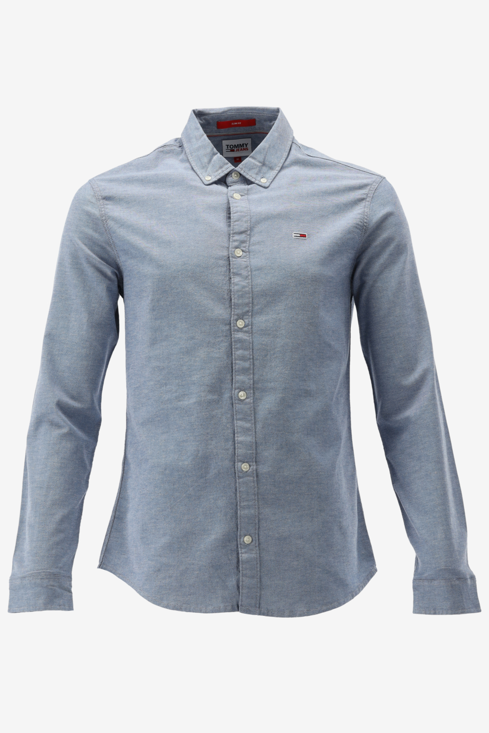 Tommy Hilfiger - Heren Overhemden Slim Fit Oxford Stretch - Blauw - Maat XL