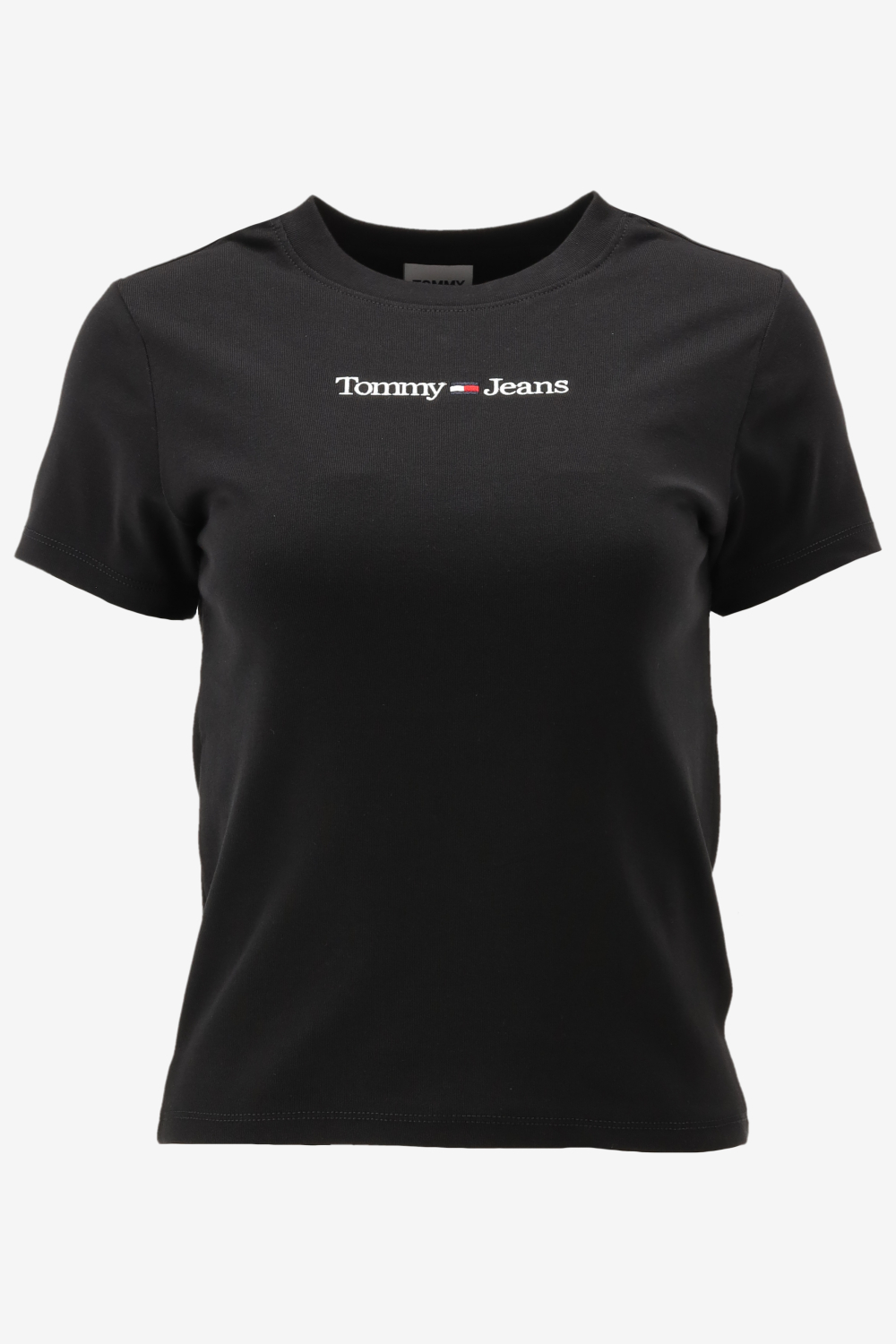 Tommy Hilfiger TJW BABY SERIF LINEAR SS Dames T-Shirt - Zwart - Maat L