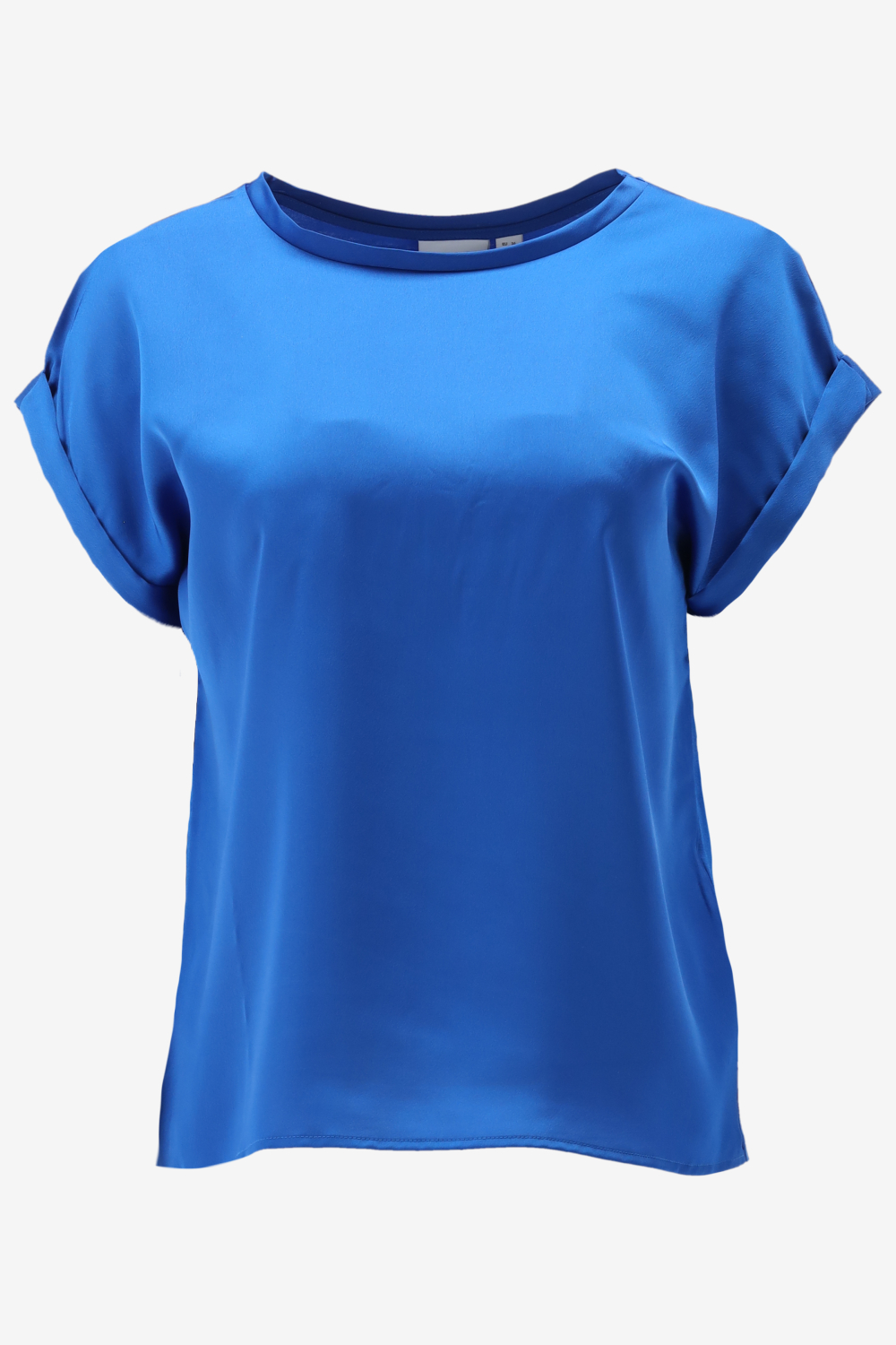 Vila T-shirt Viellette S/s Satin Top - Noos 14059563 Lapis Blue Dames Maat - 40