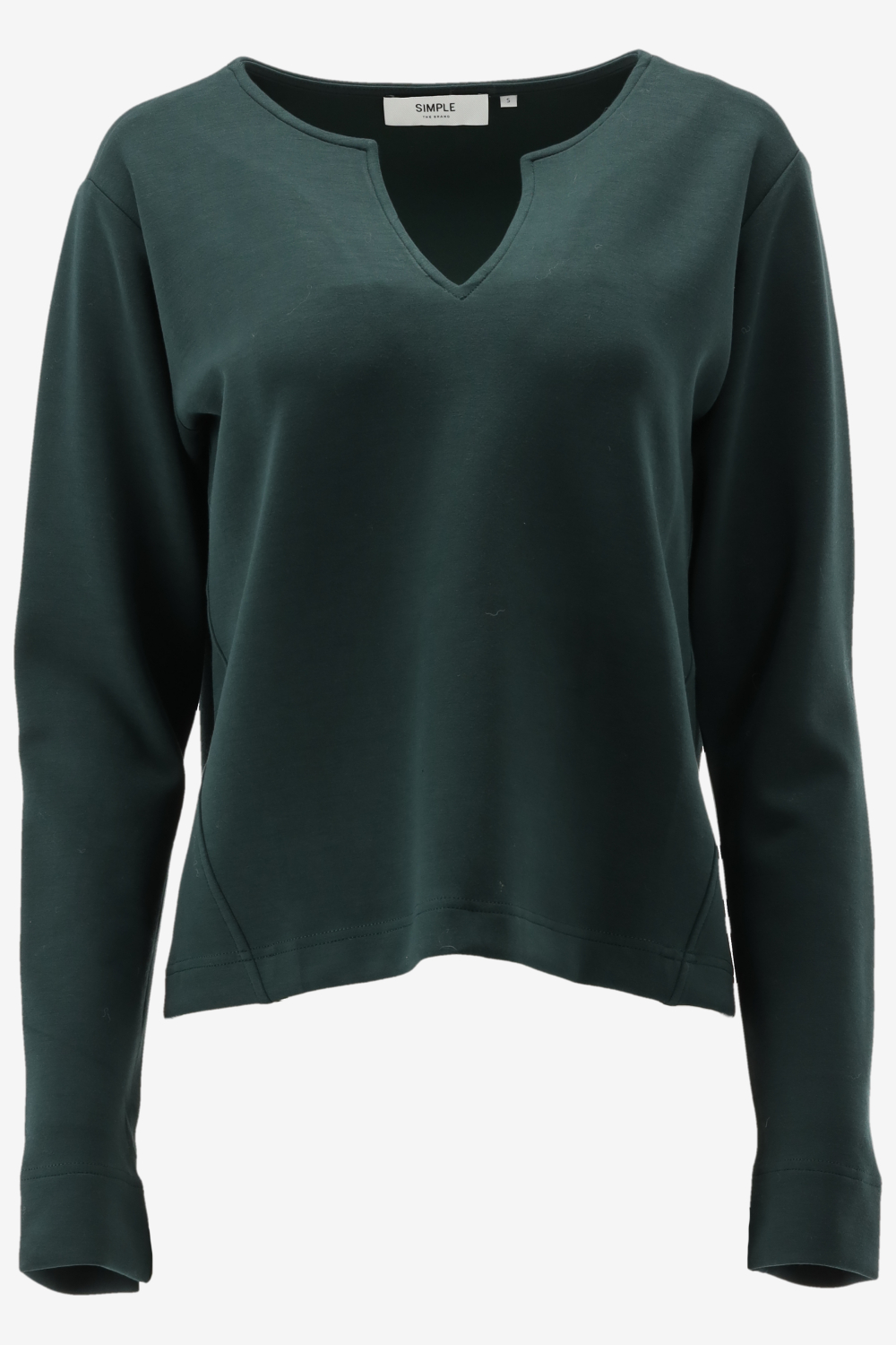 Simple Maddy Jer-modal-22-3 Tops & T-shirts Dames - Shirt - Groen - Maat L