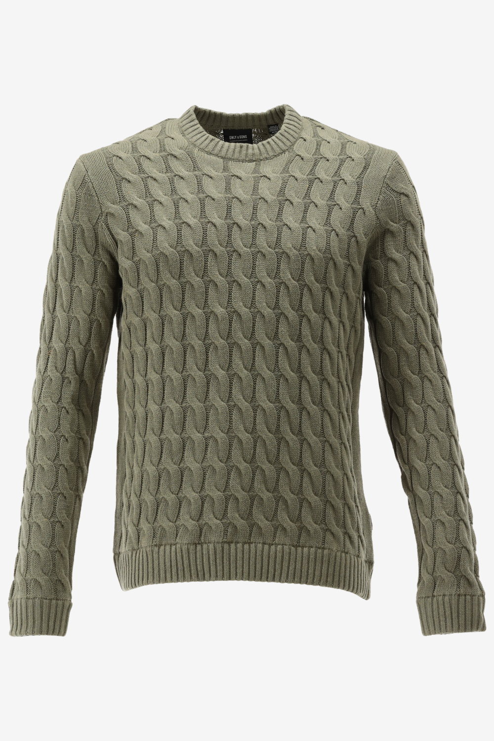 ONLY & SONS ONSKICKER LIFE REG 3 CABLE CREW KNIT Heren Trui - Maat M
