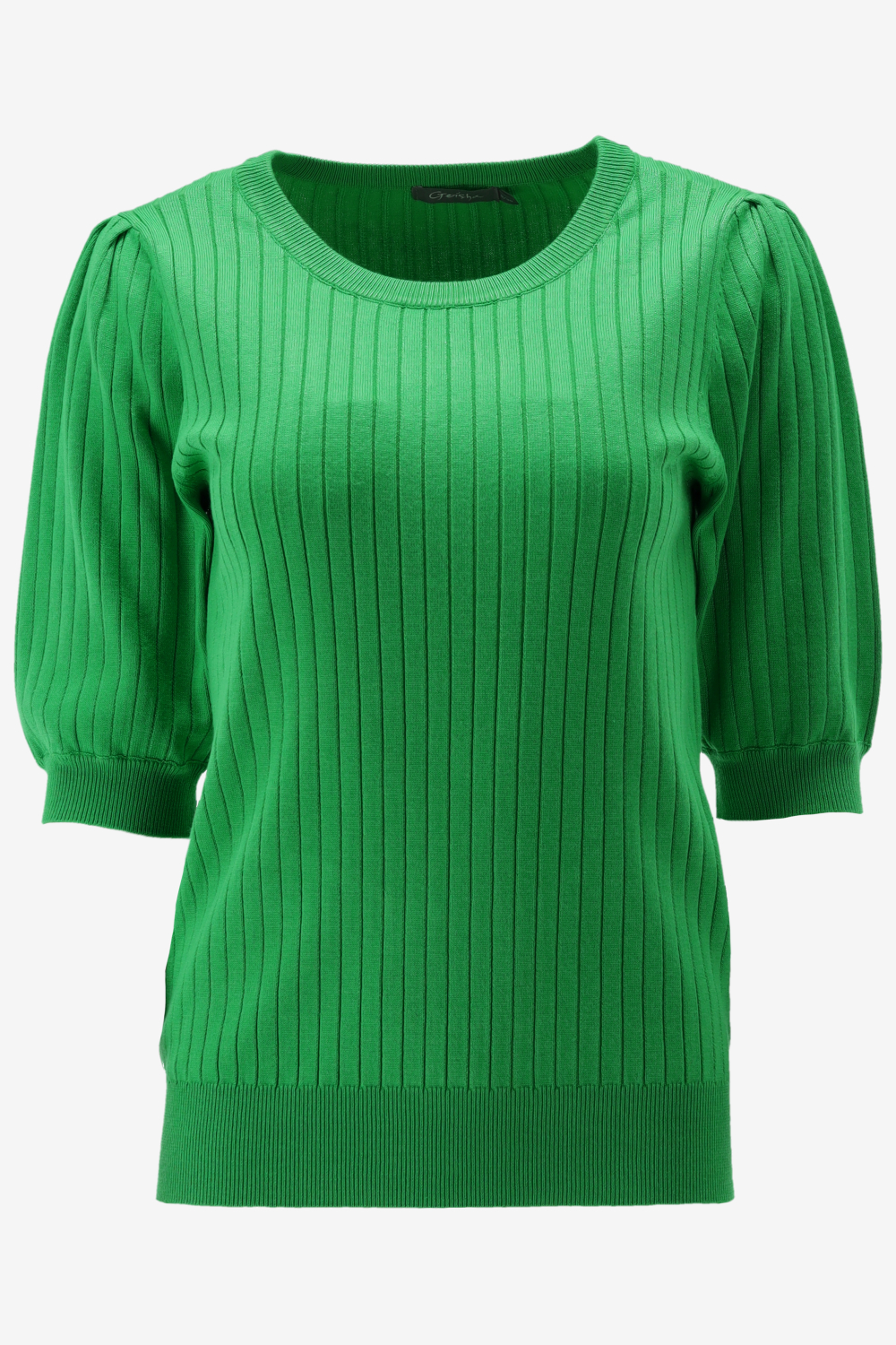 Geisha T-shirt Pull Ingebreid Streepdessin 34054 14 Green Dames Maat - XS