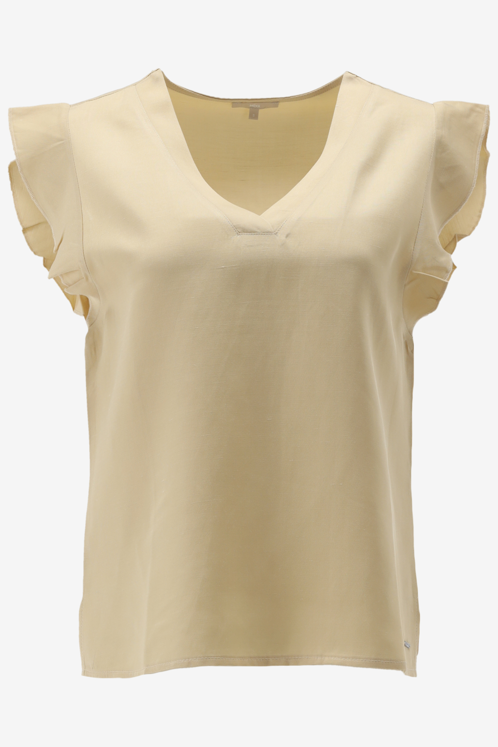 Mexx V-neck Blouse With Butterfly Sleeves Dames - Zand - Maat M
