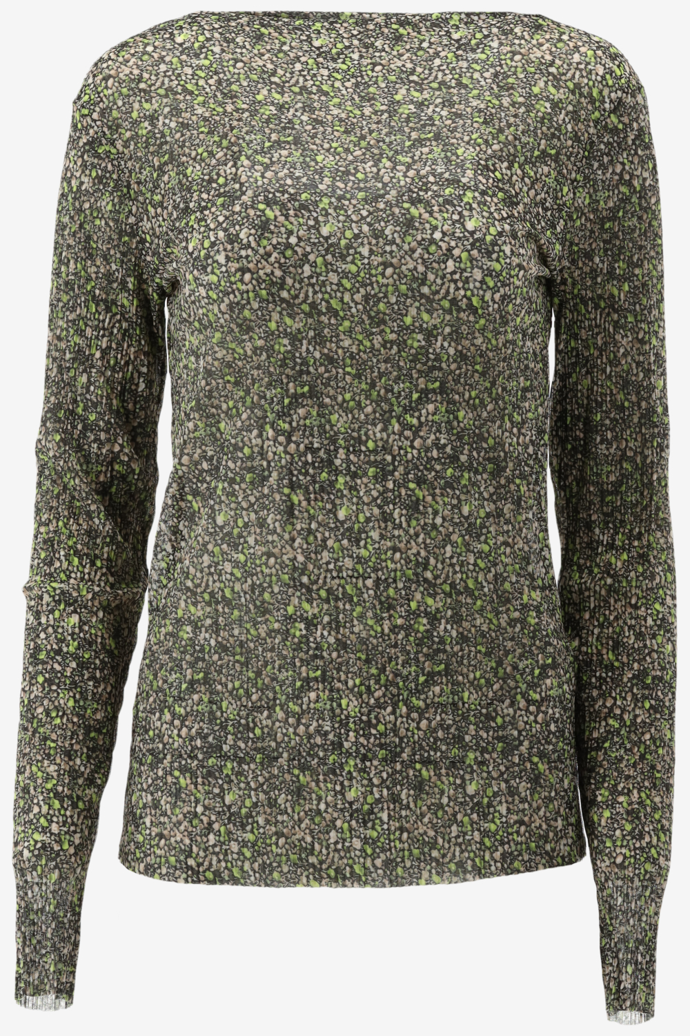Catwalk Junkie Ls Moss Flowers Tops & T-shirts Dames - Shirt - Groen - Maat XS