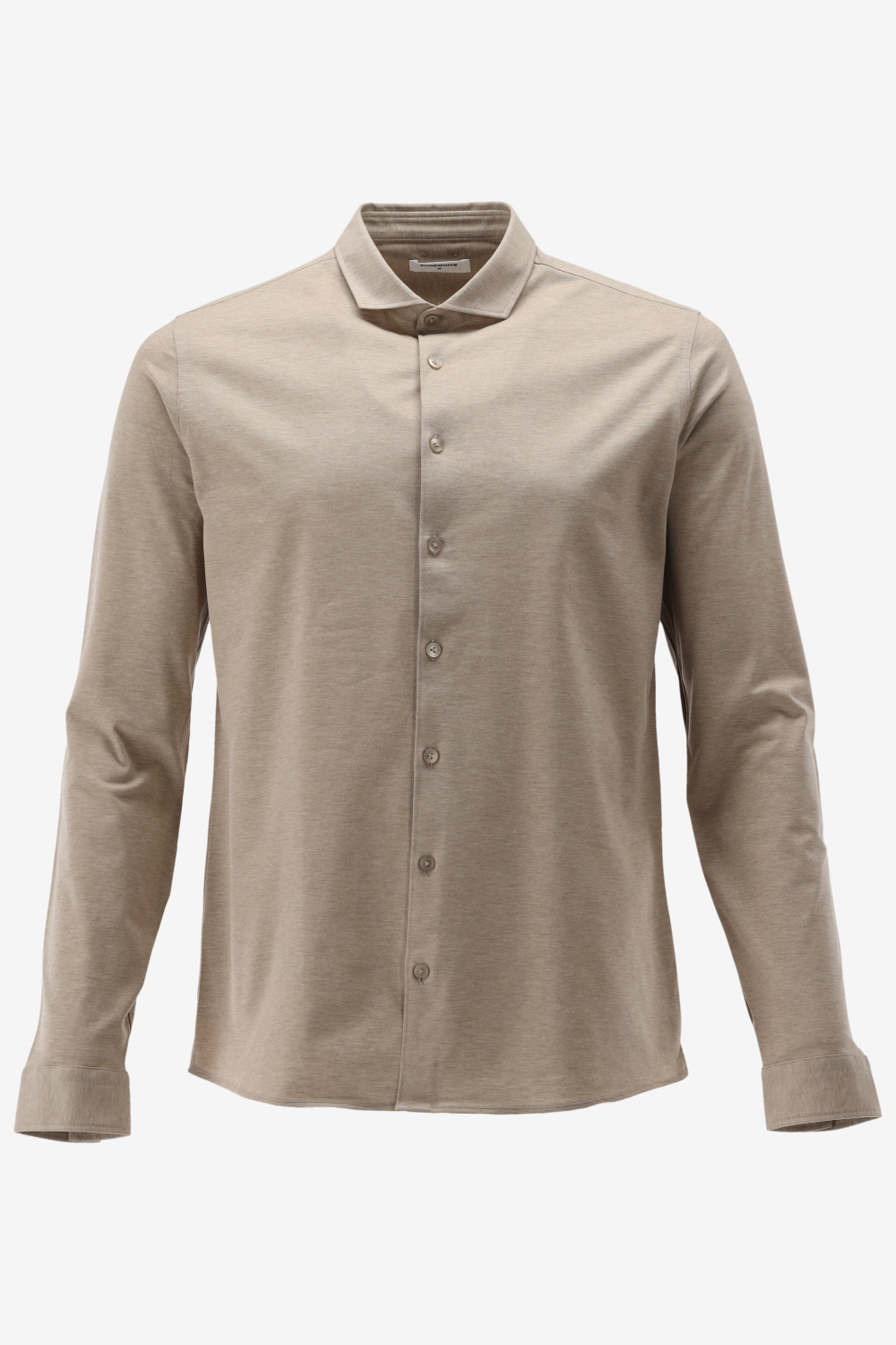 Purewhite - Heren Slim Fit Overhemd - Bruin - Maat XL