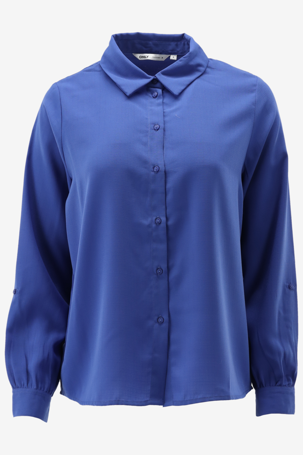 Only Onlmulan L/s Fold Up Shirt Dazzling Blue BLAUW XS