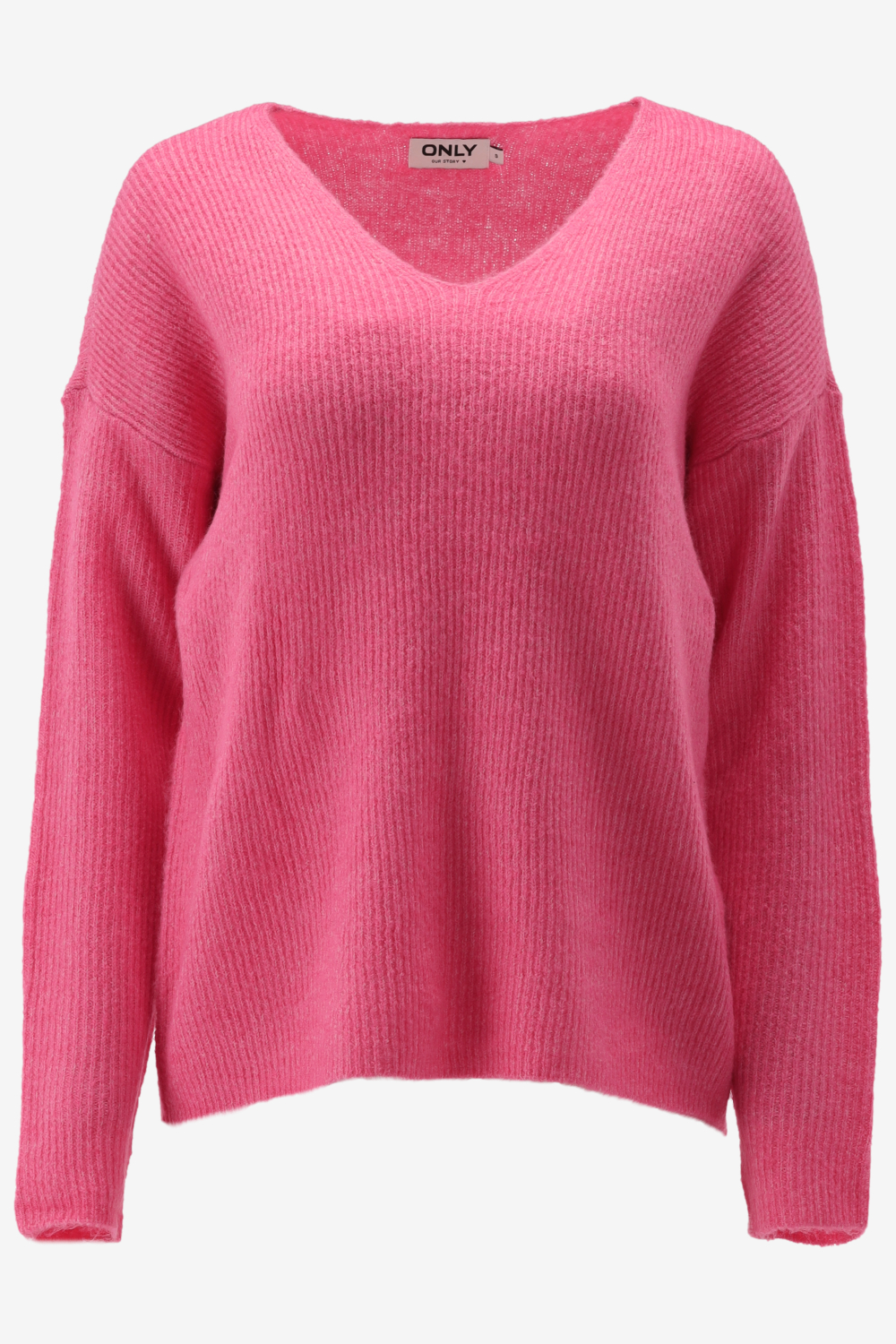 Only Trui Onlcamilla V-neck L/s Pullover Knt 15204588 Azalea Pink Dames Maat - S