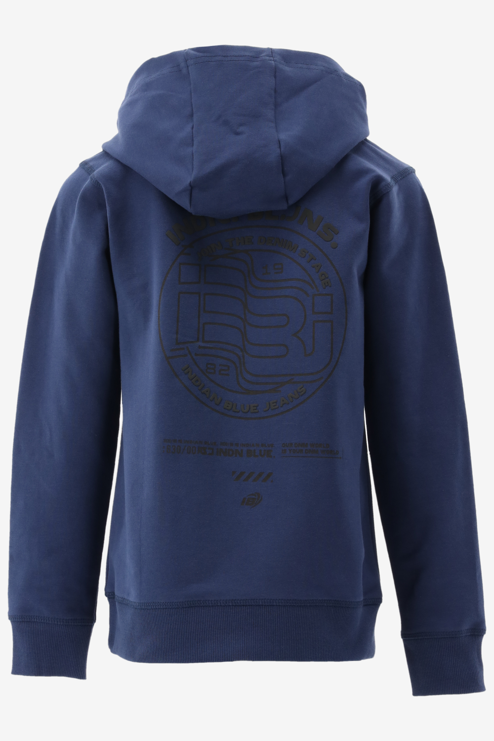 Indian Blue Hoodie Organic Hoodie Backprint