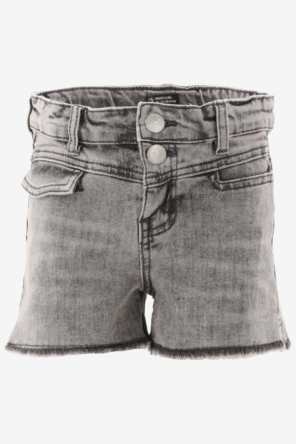 Indian Blue Short Grey Denim Short Pocket