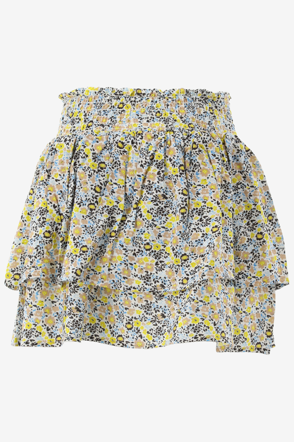 Indian Blue Rok Flower Skirt Short Length