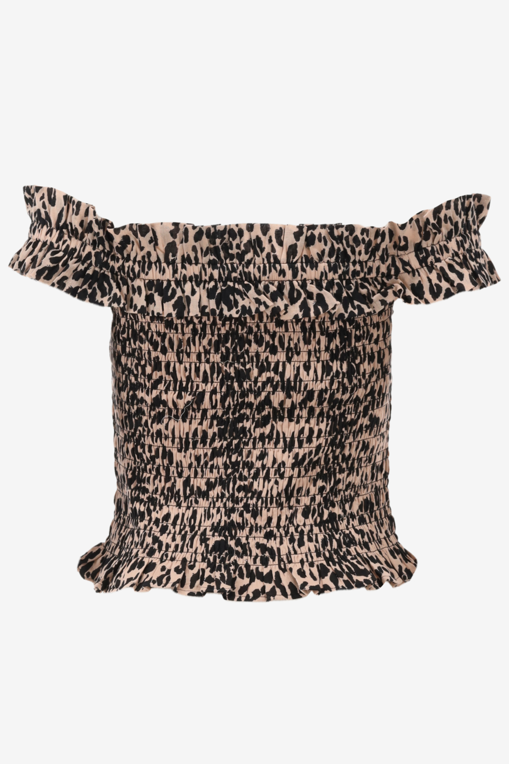 Catwalk Junkie Blouse Off-shoulder leopard smock top