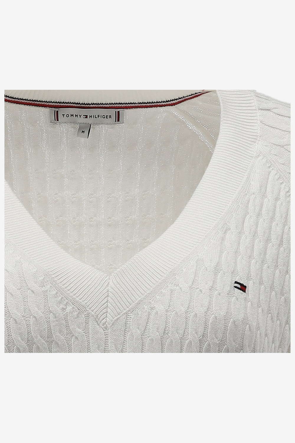 Tommy Hilfiger Trui CO CABLE V-NK SWEAT