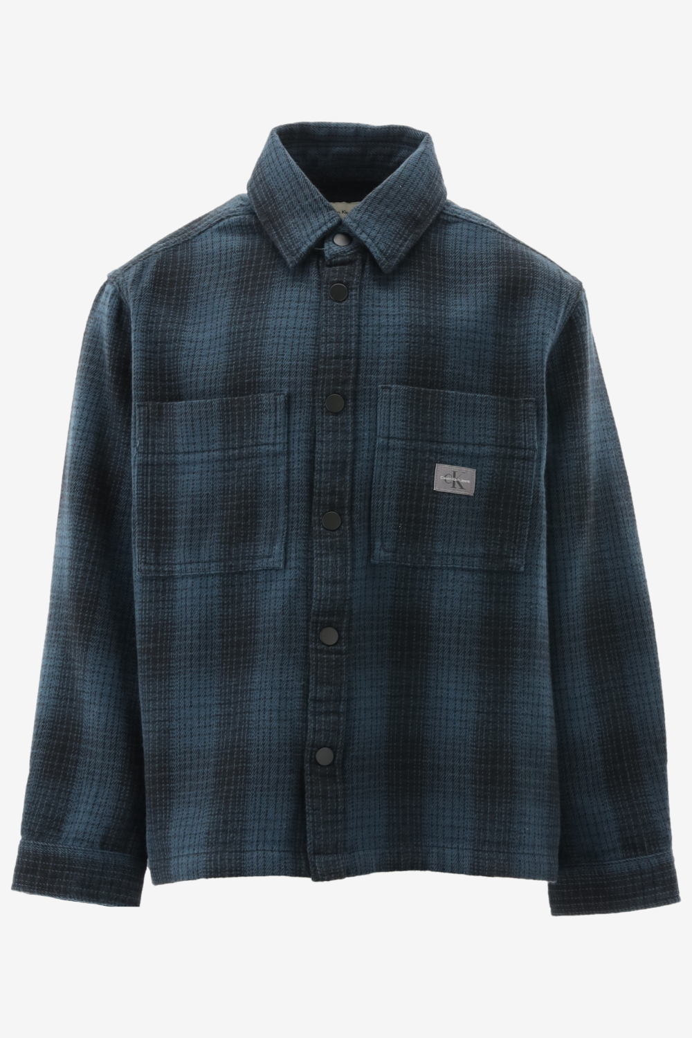 Calvin Klein Overhemd met lange mouwen Textured Checked Shirt voor kinderen tot 16 jaar en met logo-patch