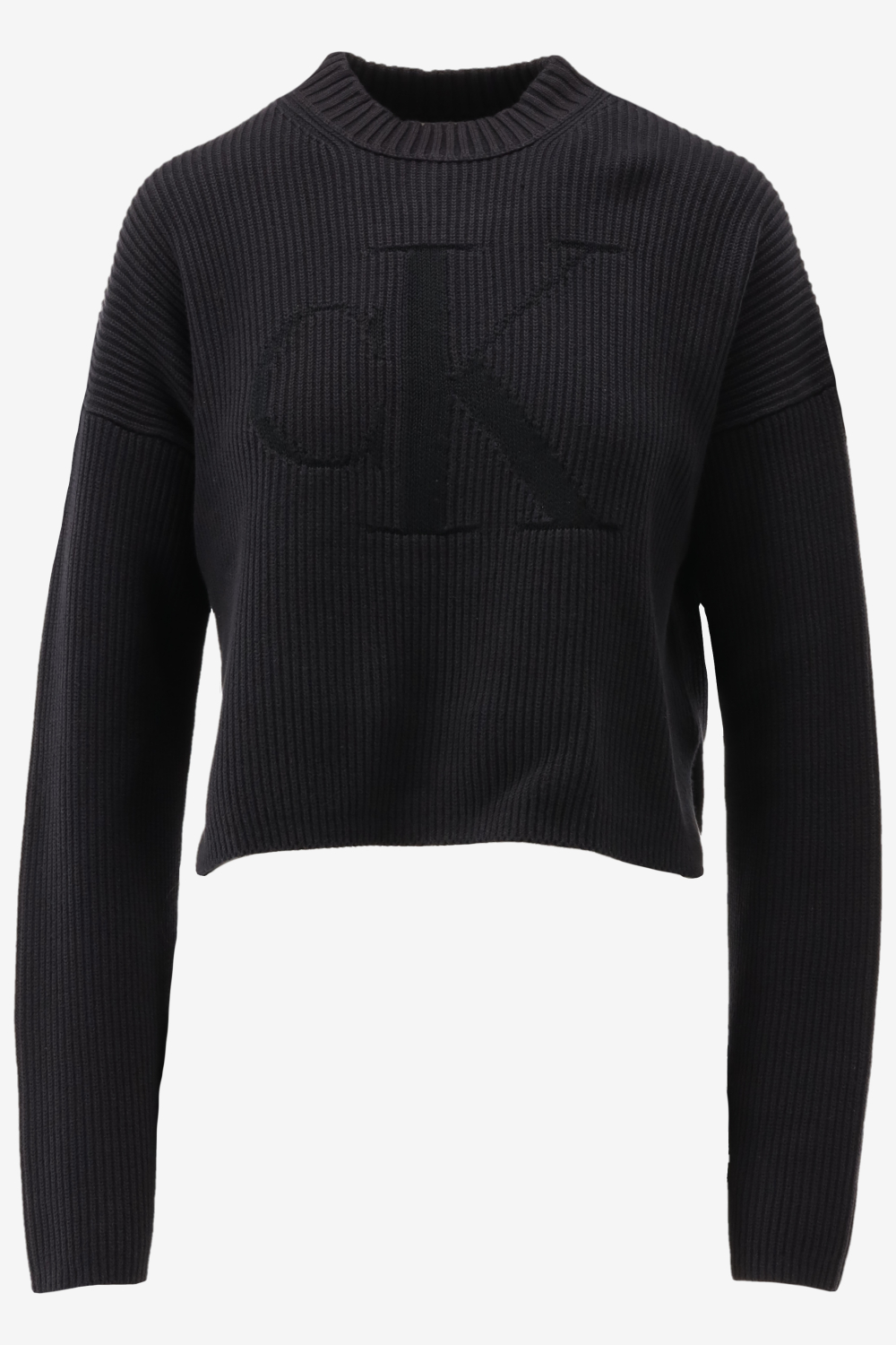 Calvin Klein Trui met staande kraag LOGO INTARSIA REGULAR SWEATER
