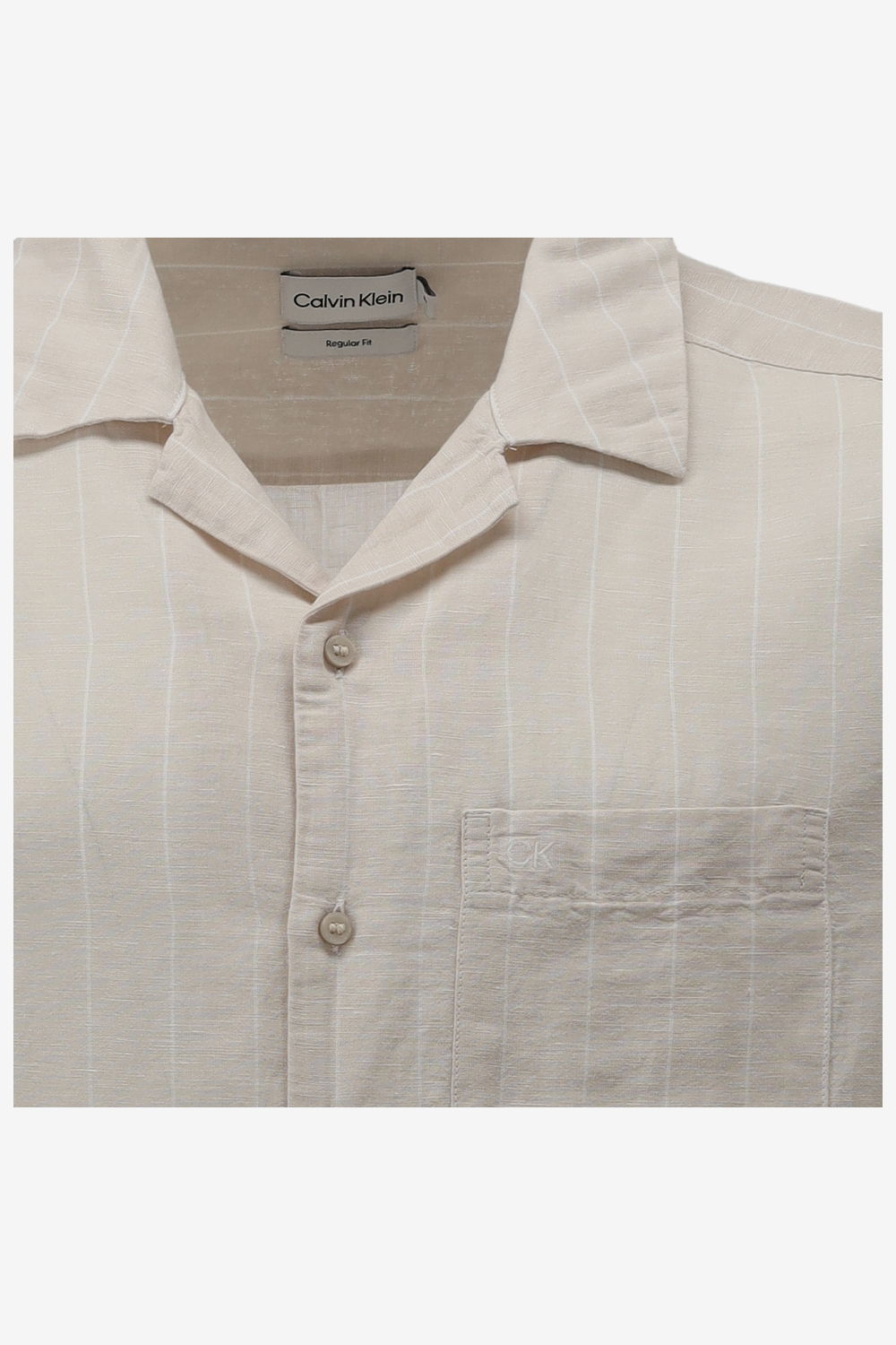 Calvin Klein Casual Shirt LINEN COTTON STRIPE