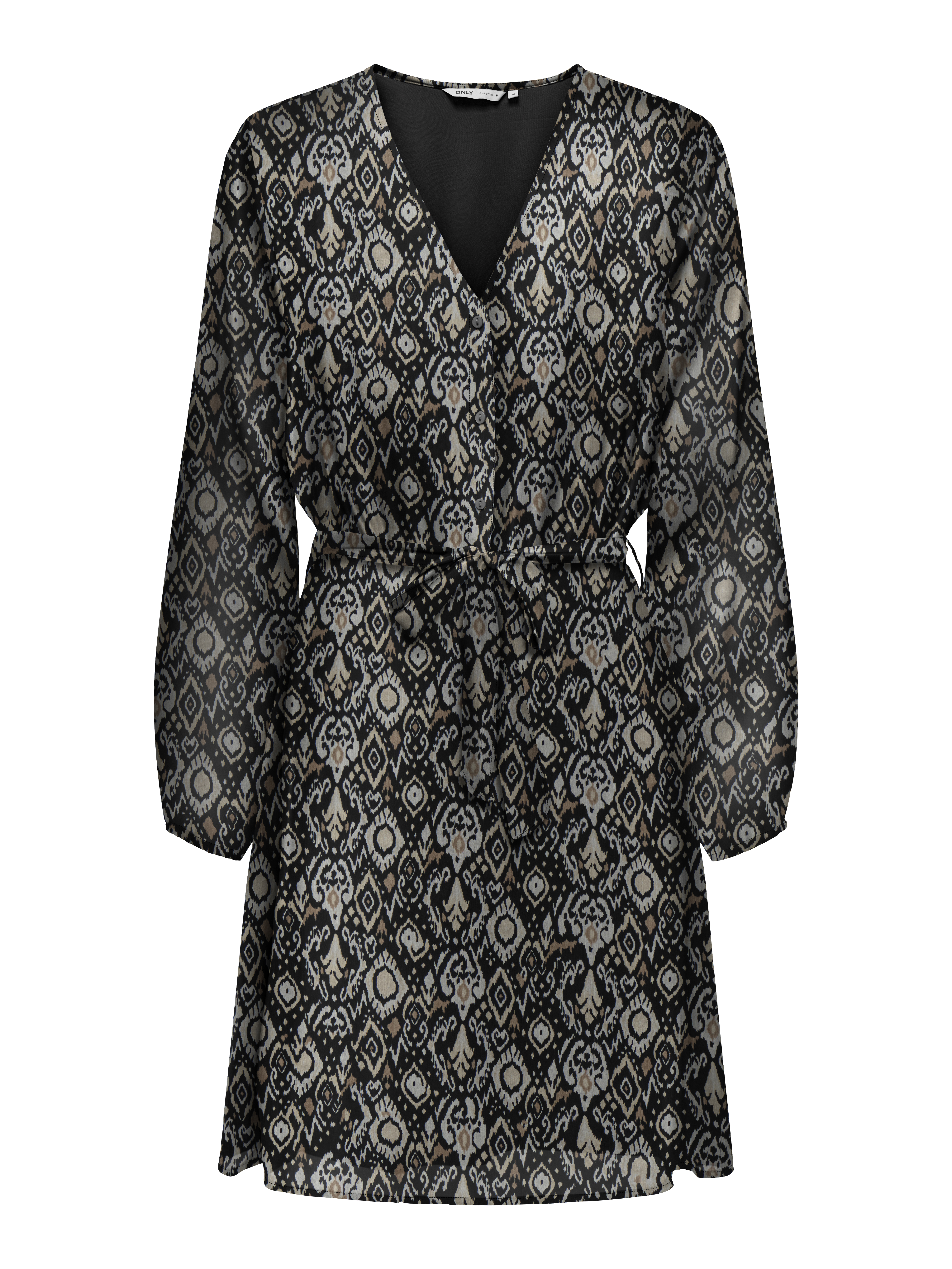 Only Gedessineerde jurk ONLCERA 3/4 SHORT DRESS WVN NOOS