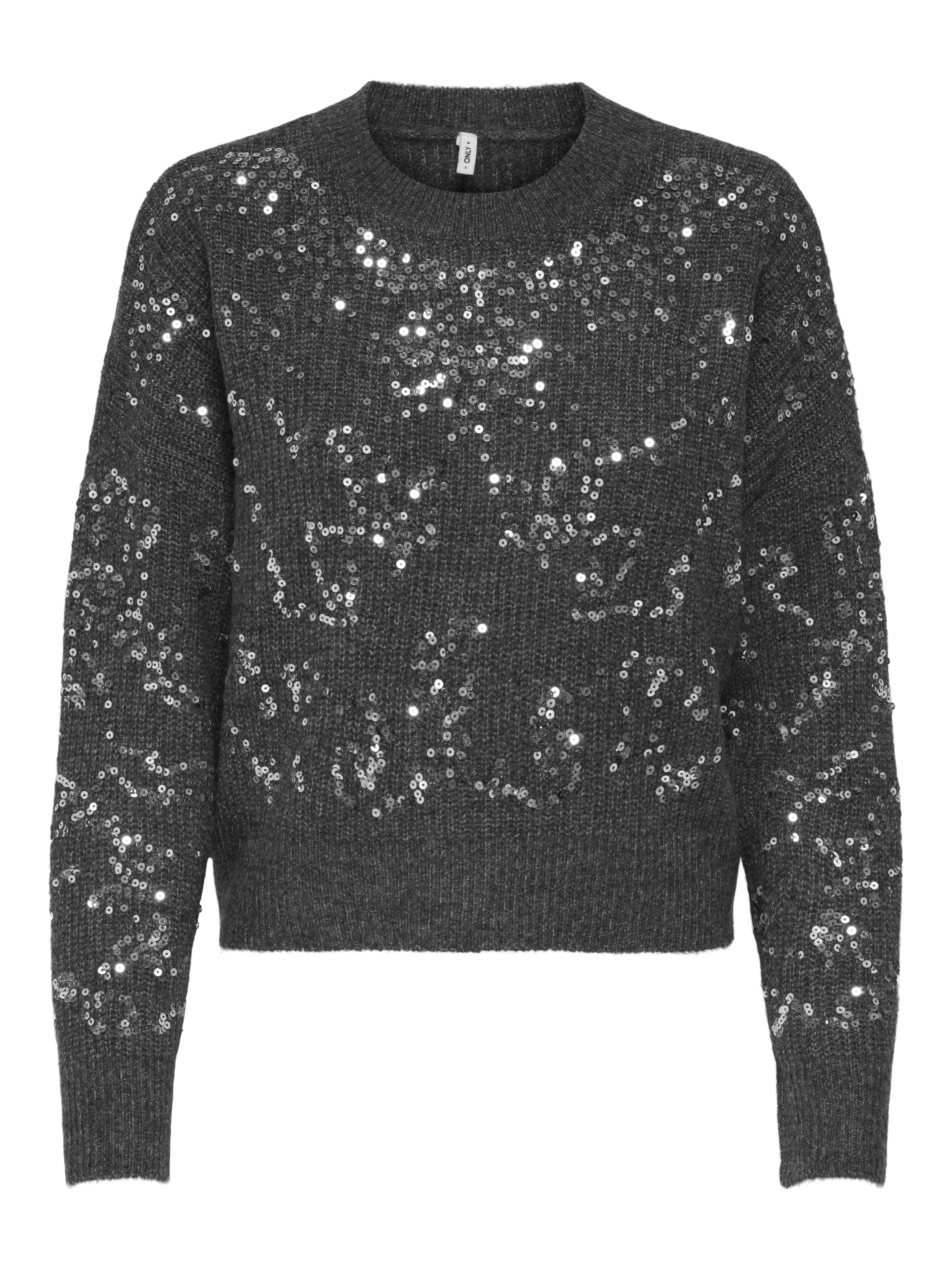 Only Trui met ronde hals ONLALTA LS SEQUIN O-NECK KNT