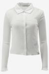 Calvin Klein Blouse SHEER RIB BUTTON DOW