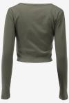 Calvin Klein Longsleeve WOVEN LABEL RIB LS C