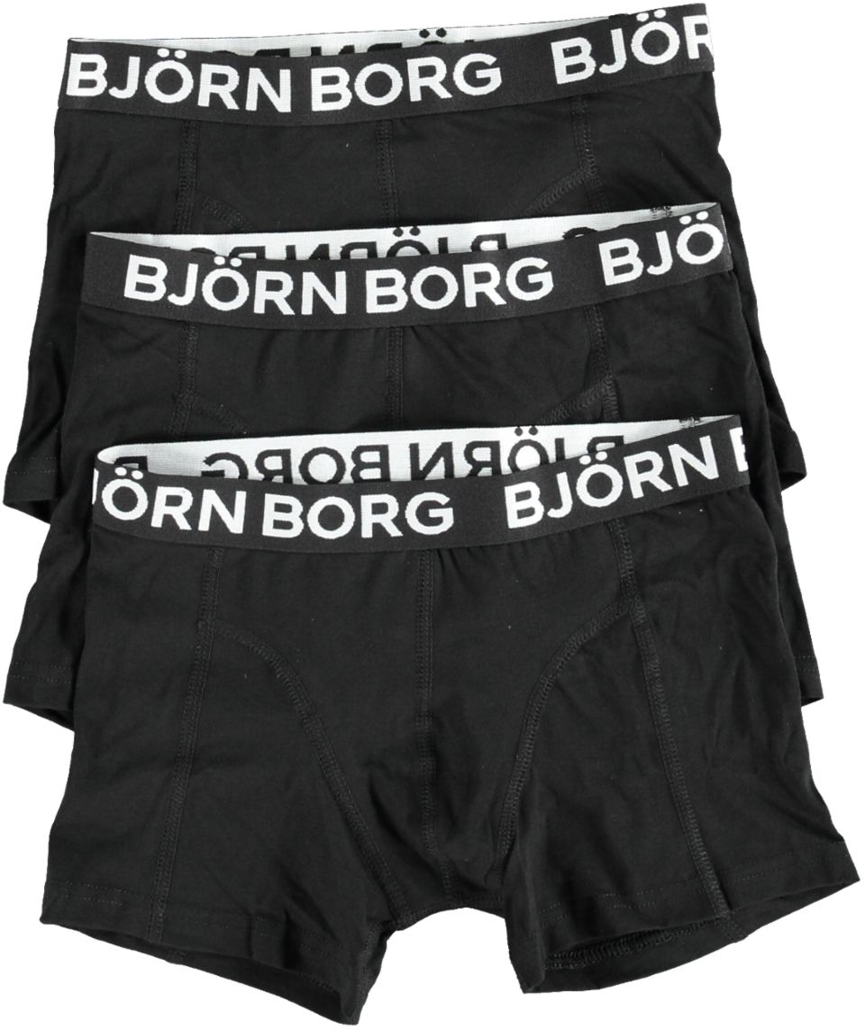 Björn Borg Cotton Stretch Boxers 3 pack Zwart, 134 140