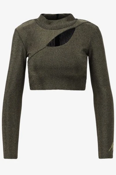 Malelions Top SPARKLING CUT-OUT CROP TOP