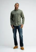 Butcher of Blue Casual Shirt AIDAN PEACHED JERSEY