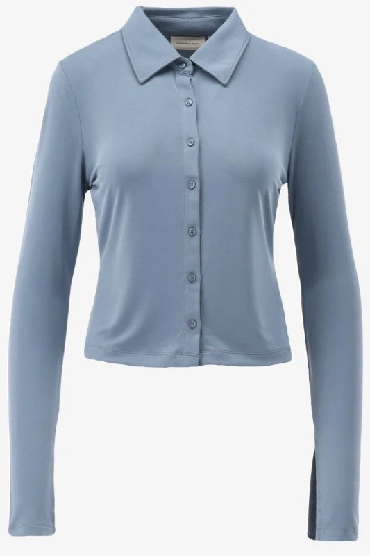 Calvin Klein Blouse MODAL LONG SLEEVE SH - productfoto
