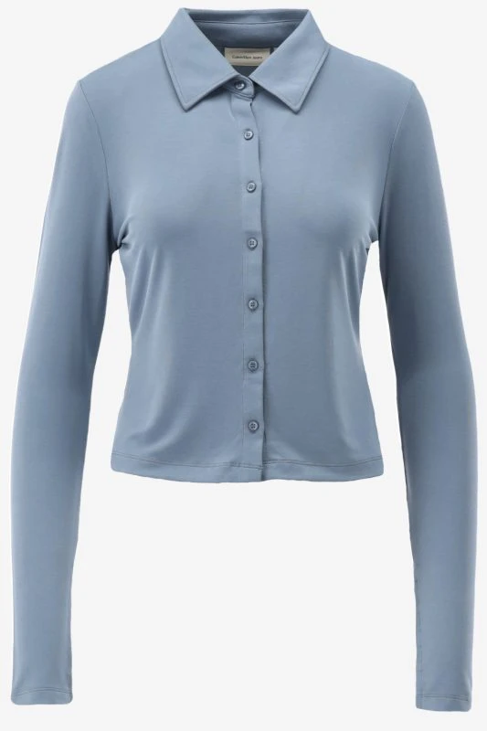 Calvin Klein Blouse MODAL LONG SLEEVE SH - productfoto