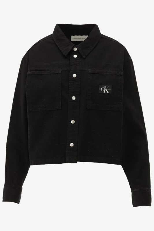 Calvin Klein Spijkerjas CROPPED DAD DENIM SH - productfoto