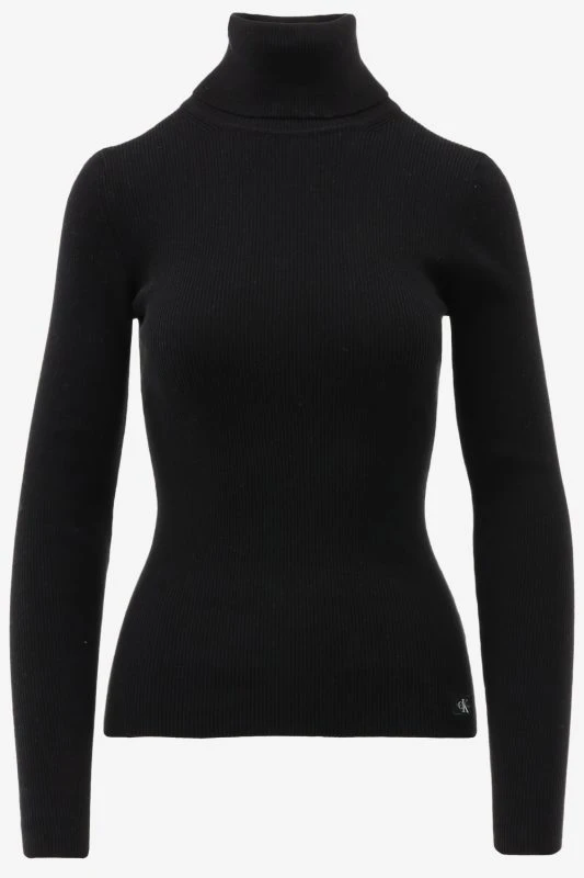 Calvin Klein Trui WOVEN LABEL ROLL NEC - productfoto