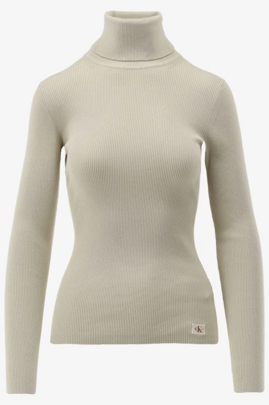 Calvin Klein Trui WOVEN LABEL ROLL NEC - productfoto