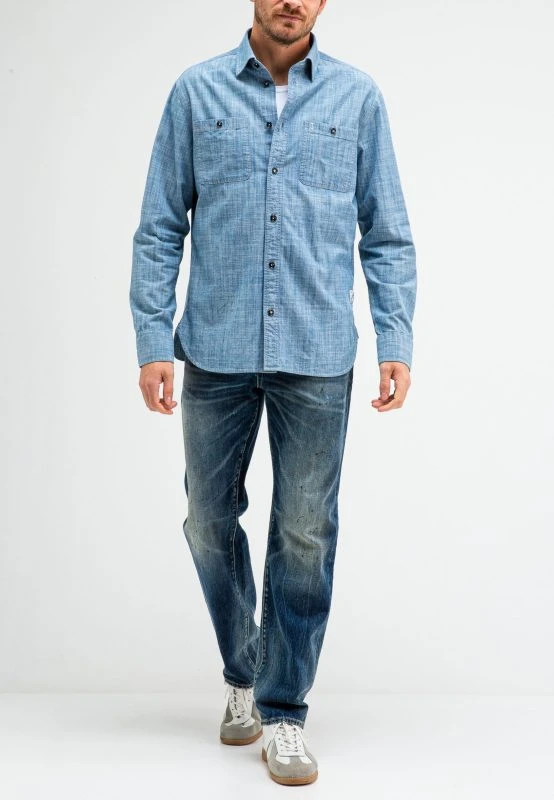 Butcher of Blue Casual Shirt AIDAN WORKER CHAMBRAY SHIRT