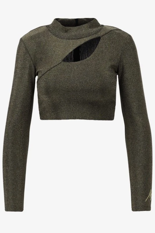 Malelions Top SPARKLING CUT-OUT CROP TOP