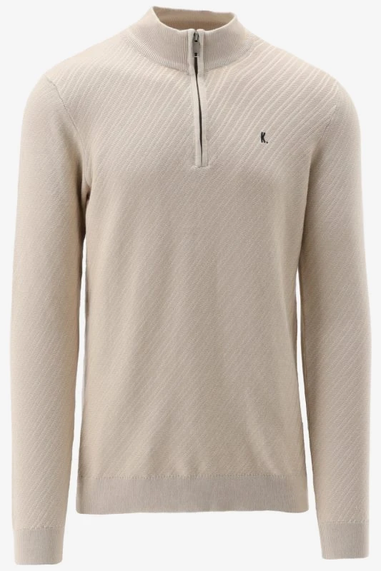 Kultivate Sweater KN CROSSED ZIP - productfoto
