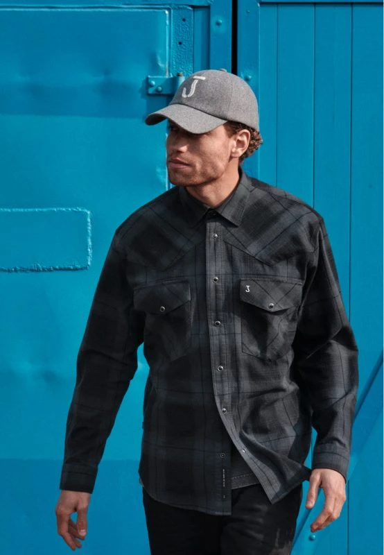 Butcher of Blue Casual Shirt CARTER WEST BLACK CHECK