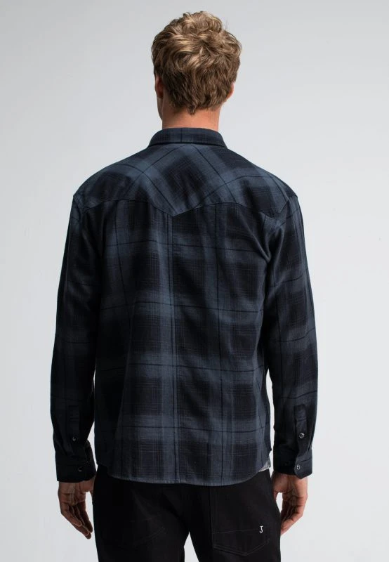 Butcher of Blue Casual Shirt CARTER WEST BLACK CHECK