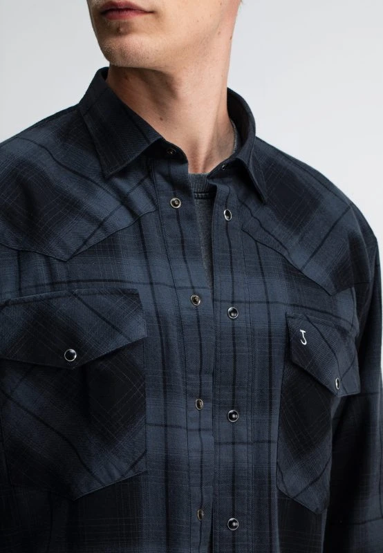 Butcher of Blue Casual Shirt CARTER WEST BLACK CHECK