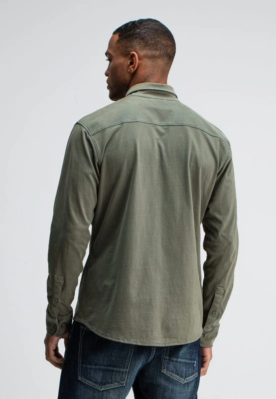 Butcher of Blue Casual Shirt AIDAN PEACHED JERSEY