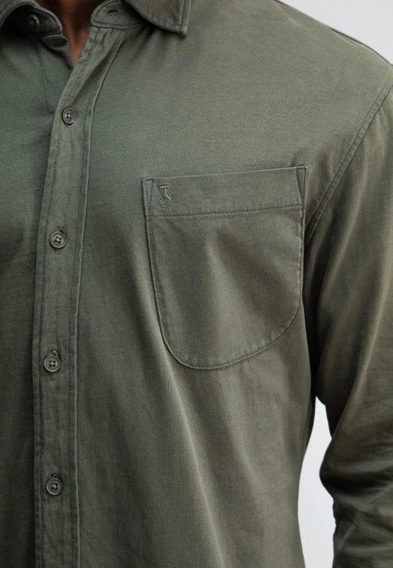Butcher of Blue Casual Shirt AIDAN PEACHED JERSEY