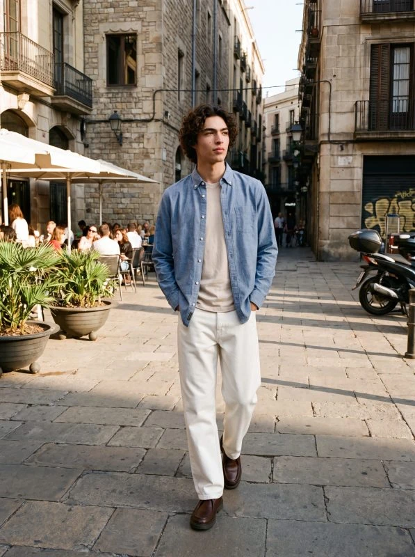 Jack&Jones Premium Casual Shirt BLUHARVY TWILL